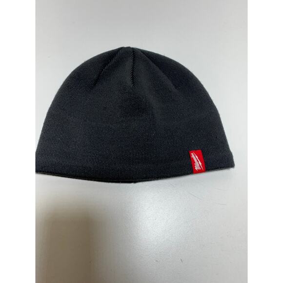 Milwaukee Lined Beanie One Size Gray Fleece Lined Tool Dad M7516 Hat Outdoors - Picture 2 of 7